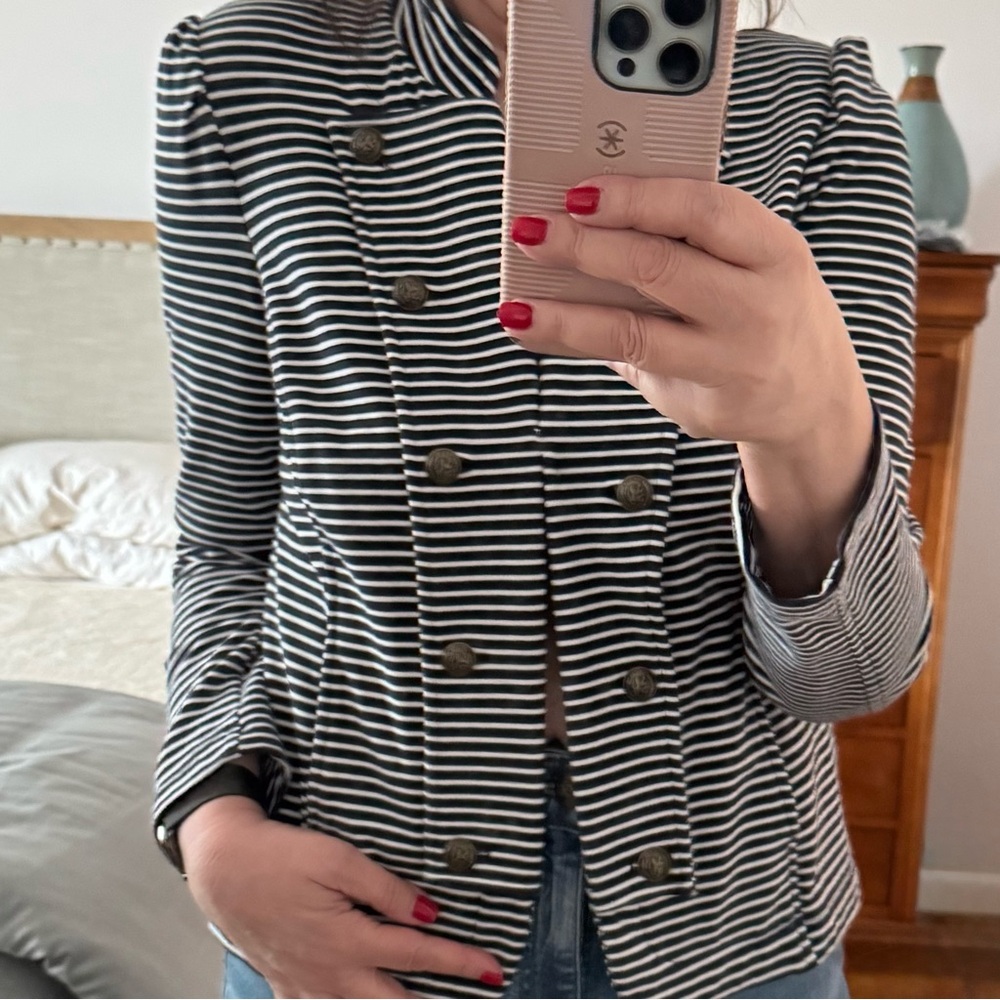 NWOT Tommy Hilfiger Striped Band Jacket Size Large - Picture 4 of 10